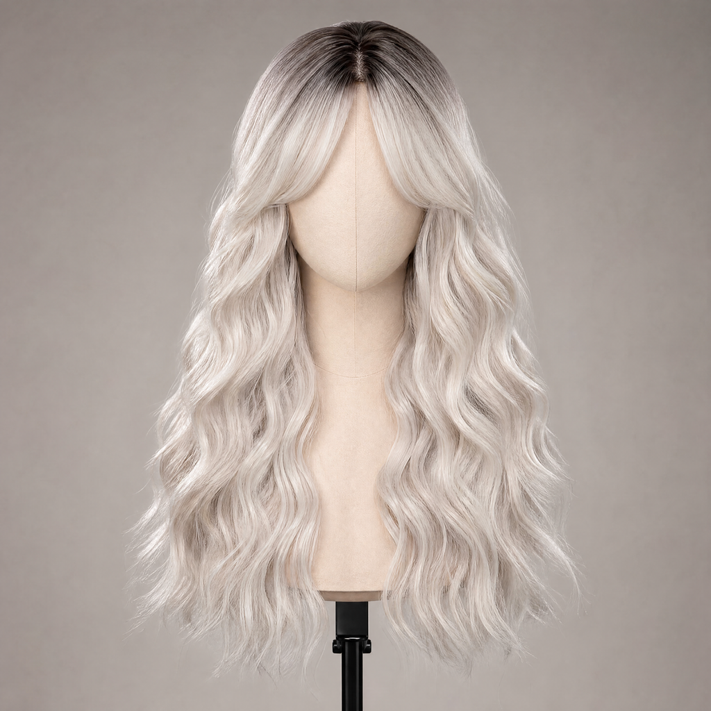 AURELLA — 24" Long Curly Fashion Wig with Bangs - 4 Shades