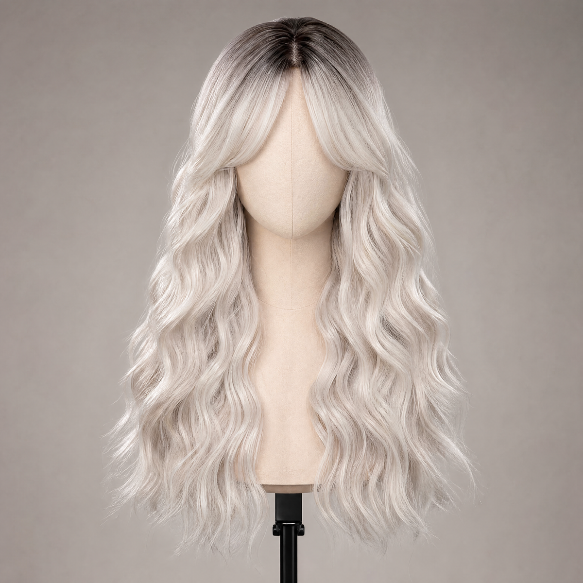 AURELLA — 24" Long Curly Fashion Wig with Bangs - 4 Shades