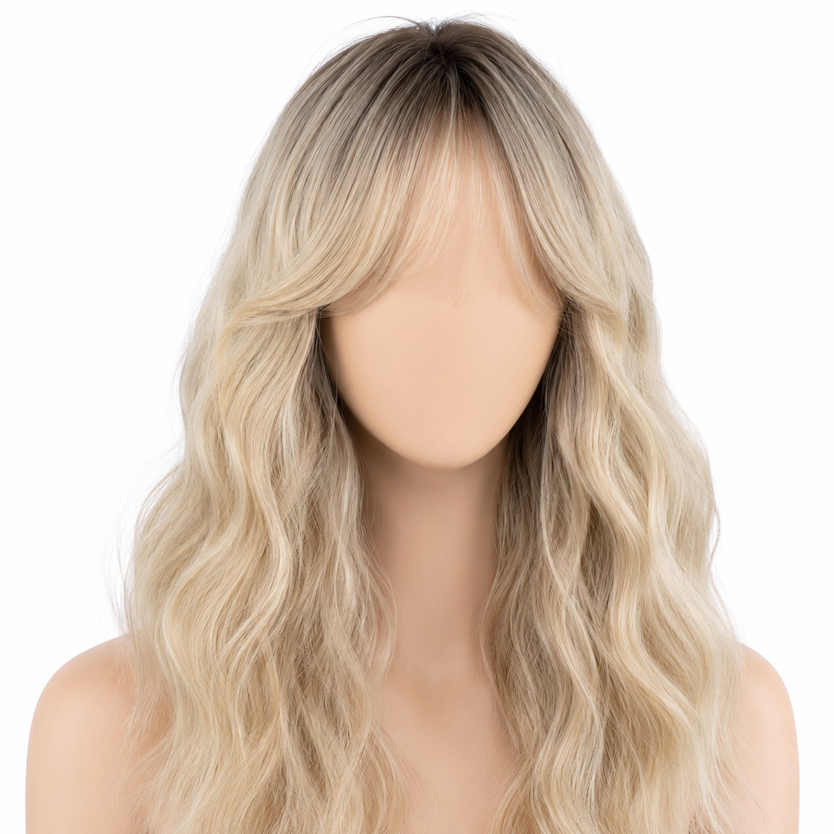 AURELLA — 24" Long Curly Fashion Wig with Bangs - 4 Shades