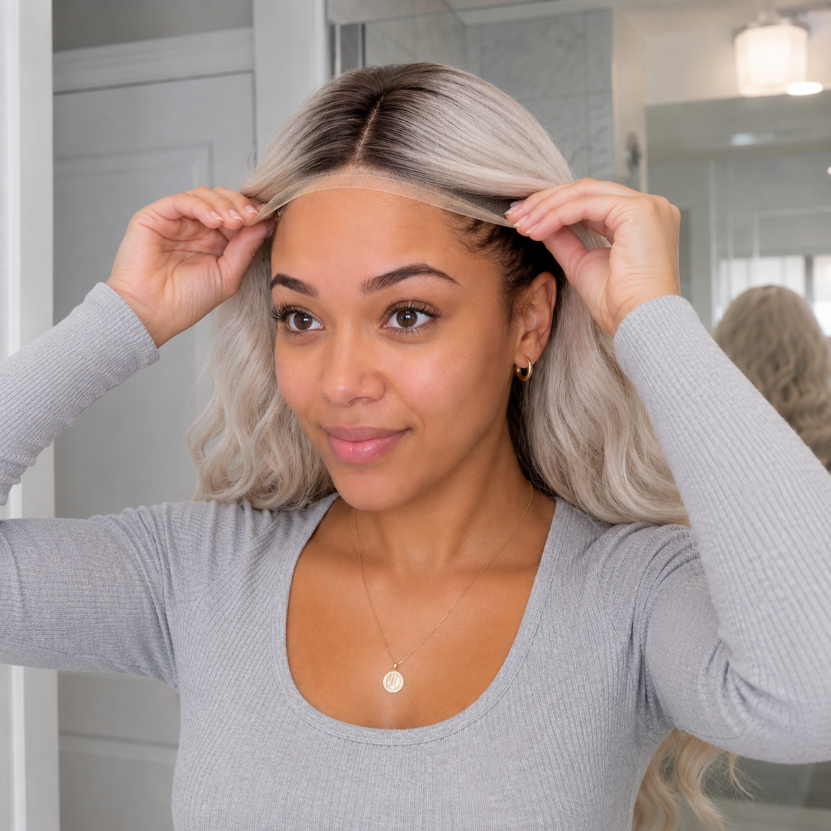 AURELLA — 24" Long Curly Fashion Wig with Bangs - 4 Shades