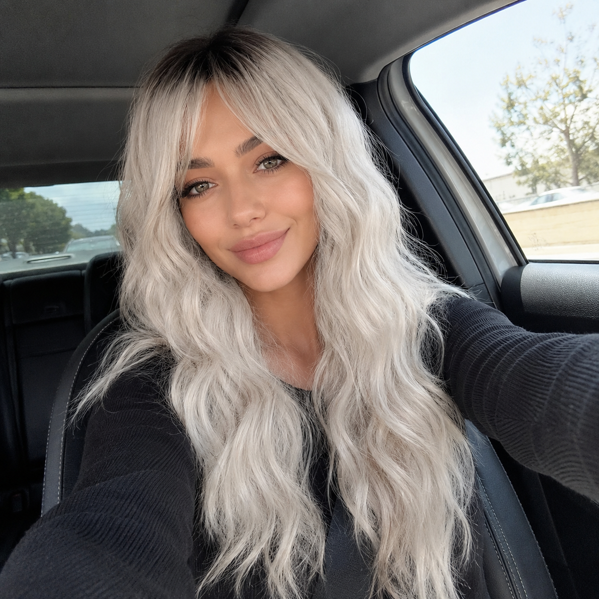 AURELLA — 24" Long Curly Fashion Wig with Bangs - 4 Shades