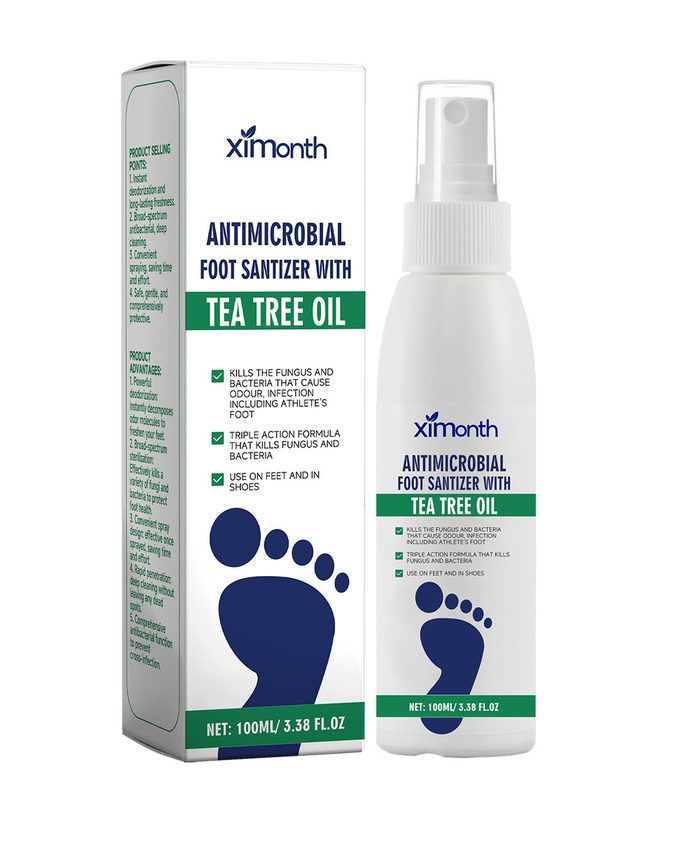 PodoFresh – spray assainissant pieds et chaussures à l'huile d'arbre à thé, flacon 100 ml et son étui